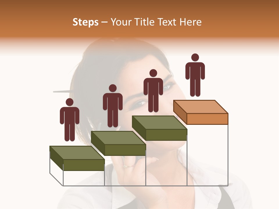 Young Woman With Big Amazaing Smile Speaking On Cell Phone PowerPoint Template