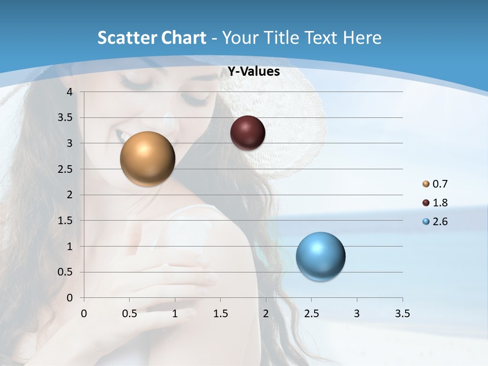 A Young Beautiful Girl On The Beach PowerPoint Template