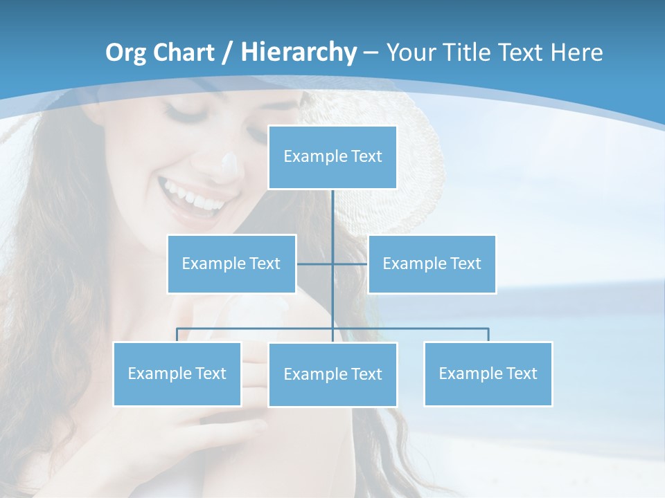 A Young Beautiful Girl On The Beach PowerPoint Template