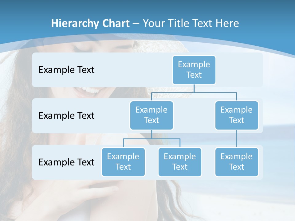 A Young Beautiful Girl On The Beach PowerPoint Template