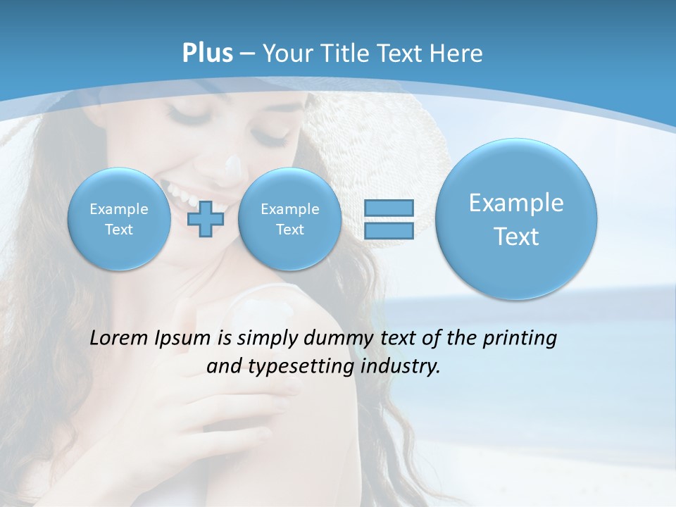 A Young Beautiful Girl On The Beach PowerPoint Template