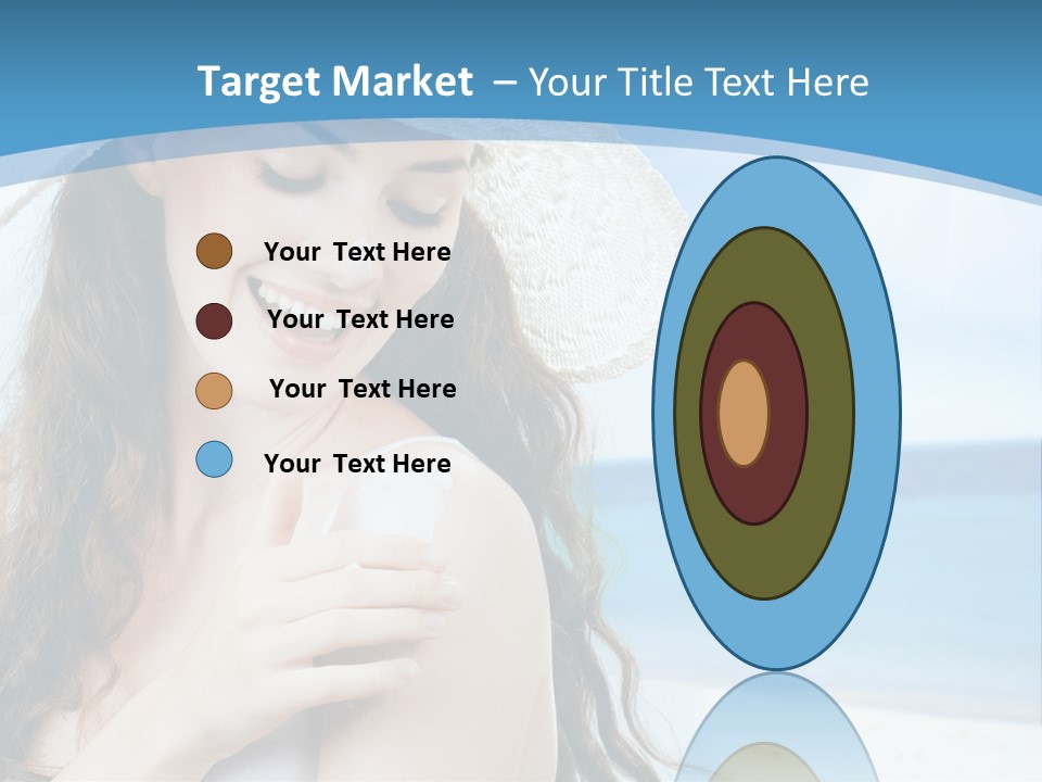 A Young Beautiful Girl On The Beach PowerPoint Template