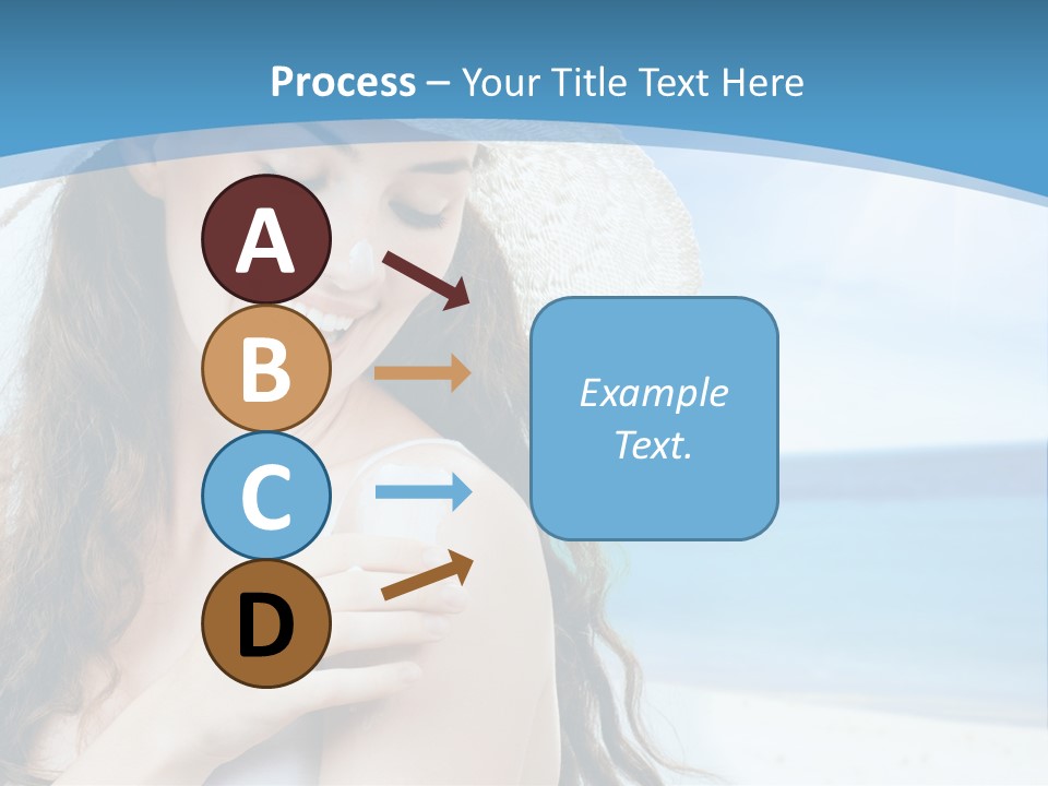 A Young Beautiful Girl On The Beach PowerPoint Template