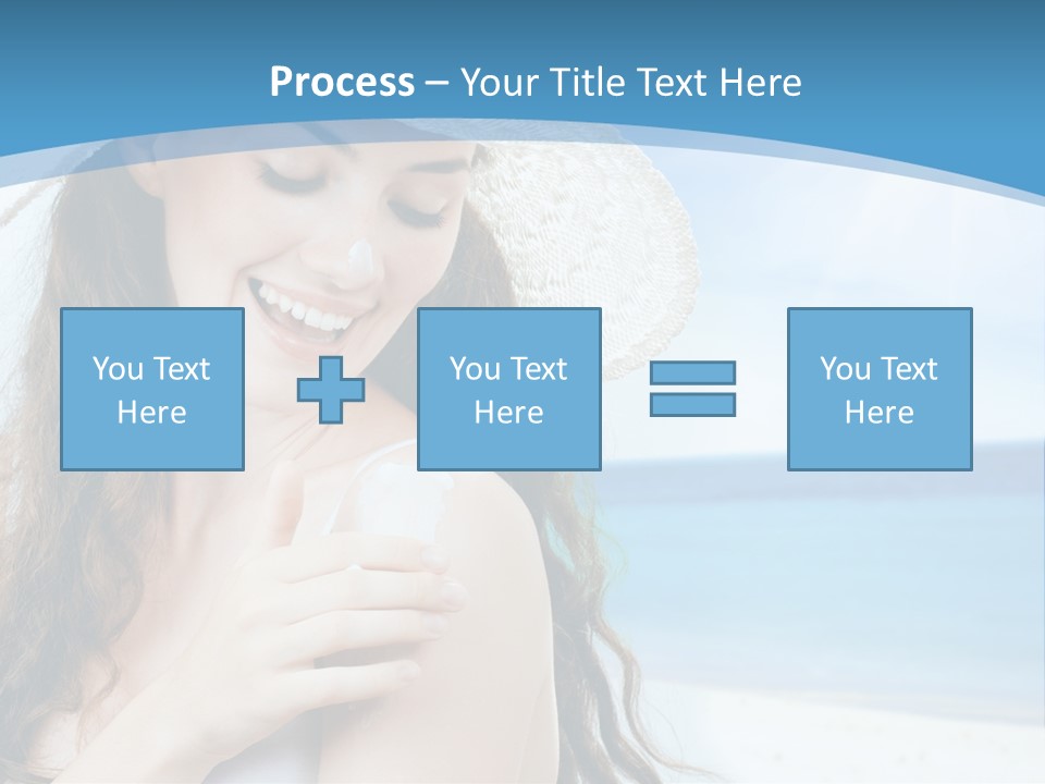 A Young Beautiful Girl On The Beach PowerPoint Template