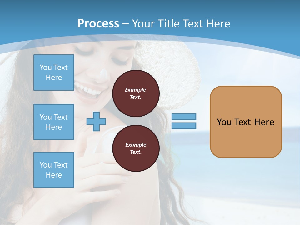 A Young Beautiful Girl On The Beach PowerPoint Template