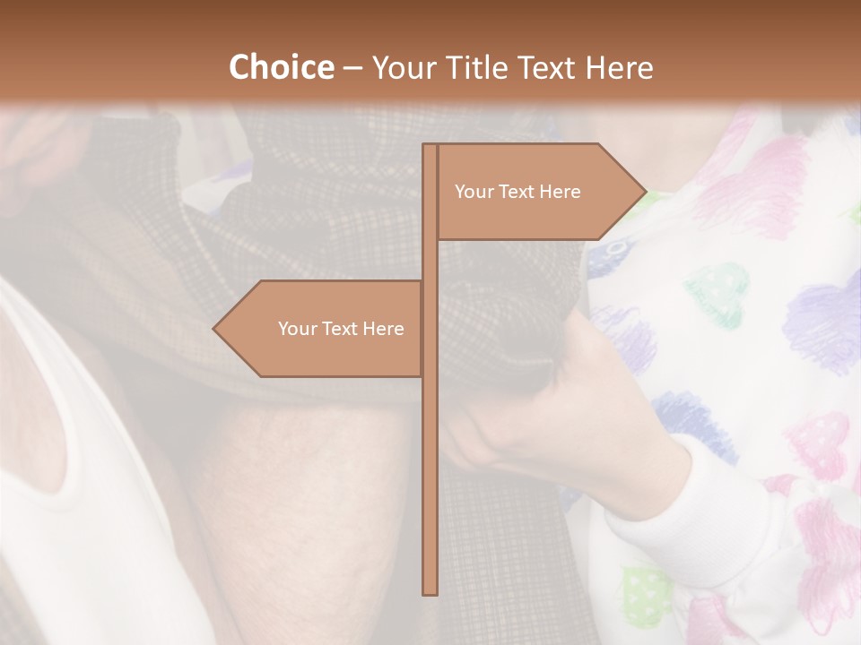 Nurse Helping Senior Man Get Dressed PowerPoint Template