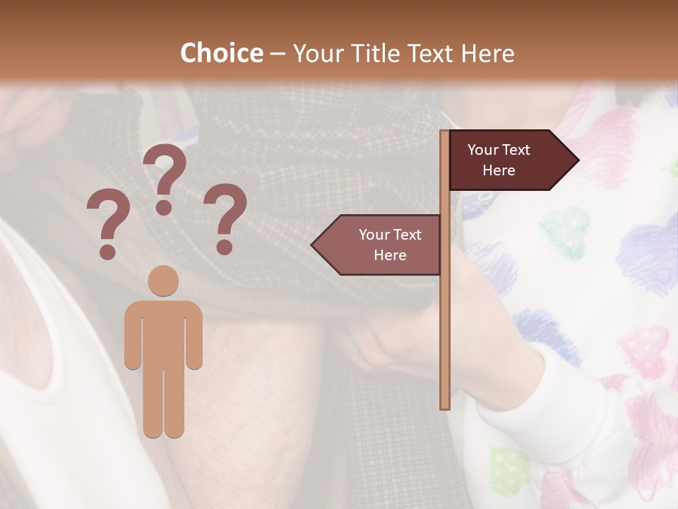 Nurse Helping Senior Man Get Dressed PowerPoint Template