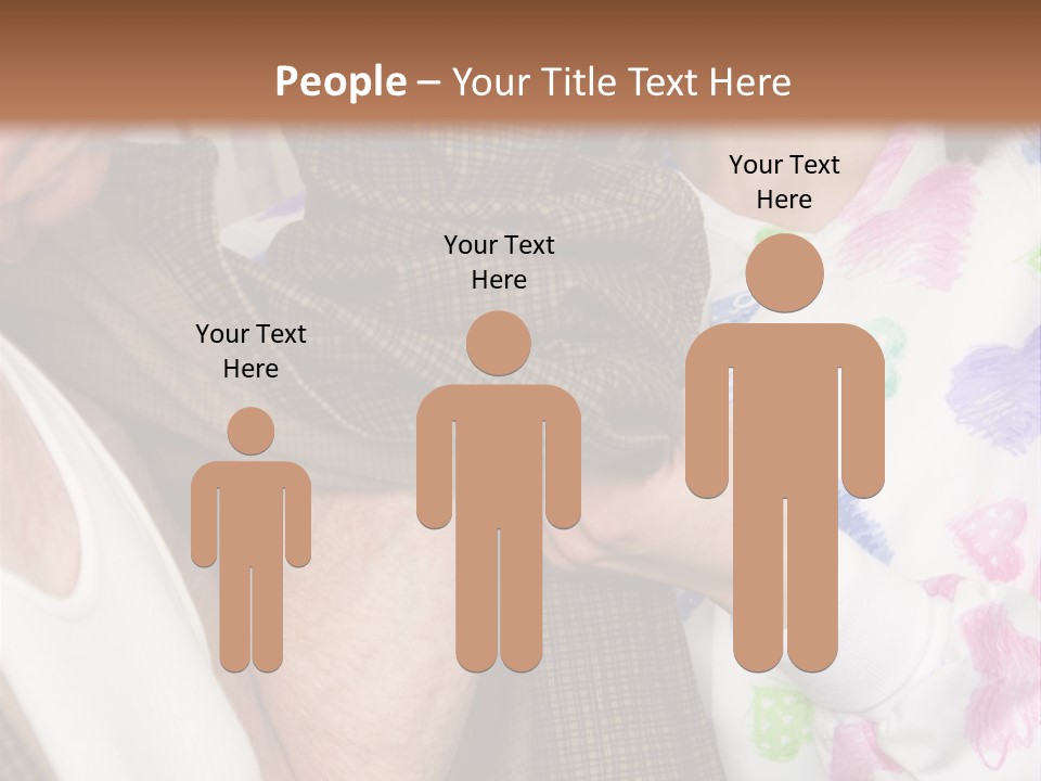 Nurse Helping Senior Man Get Dressed PowerPoint Template