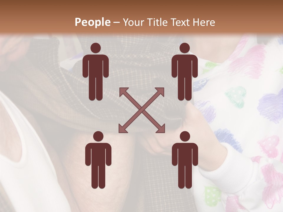 Nurse Helping Senior Man Get Dressed PowerPoint Template