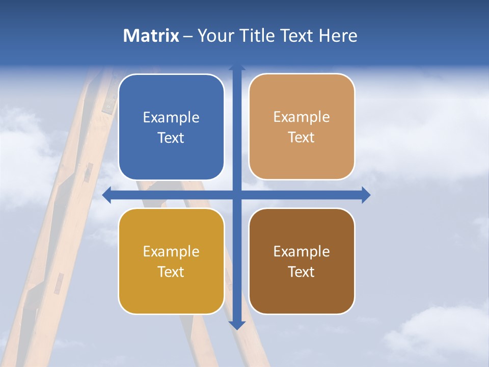 Ladder With Blue Sky PowerPoint Template
