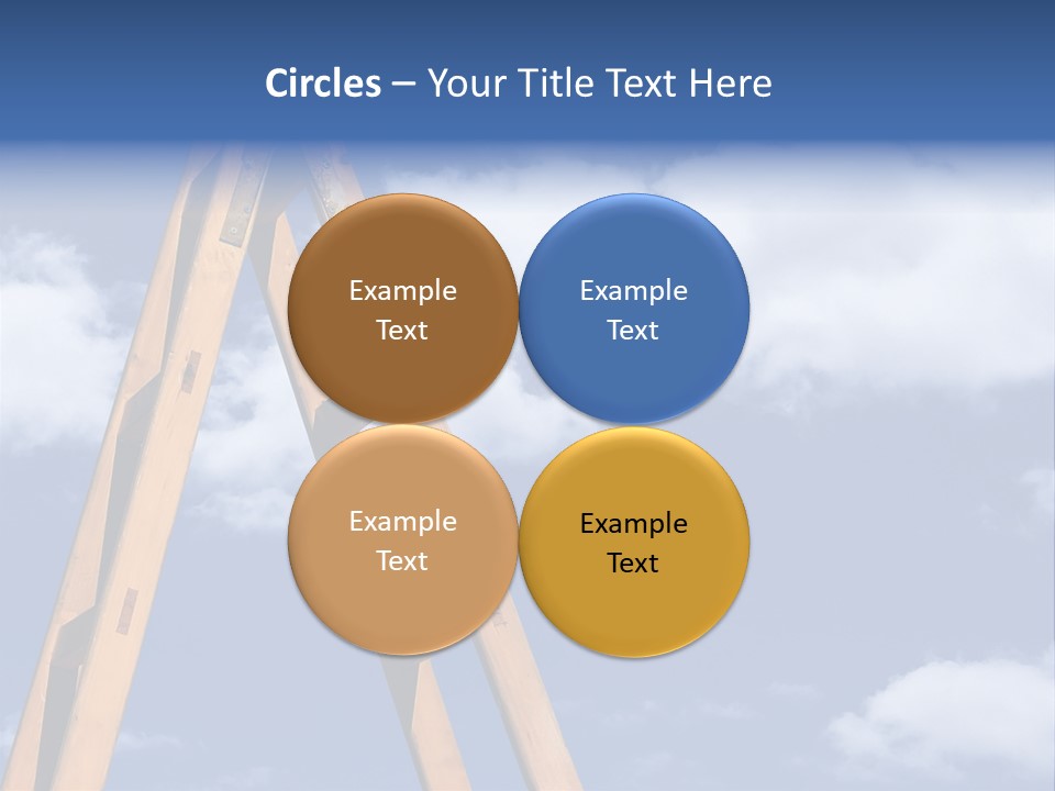 Ladder With Blue Sky PowerPoint Template