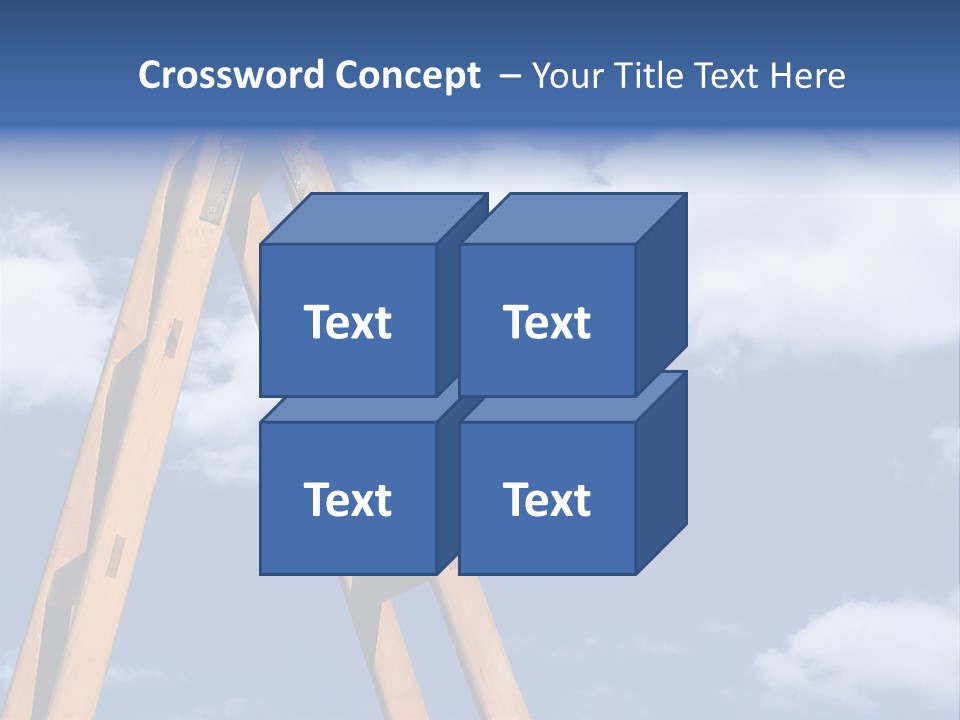 Ladder With Blue Sky PowerPoint Template