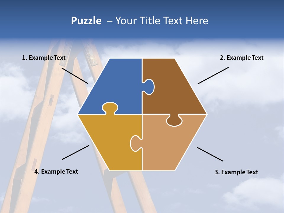 Ladder With Blue Sky PowerPoint Template