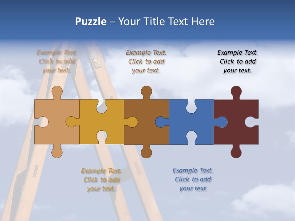 Ladder With Blue Sky PowerPoint Template