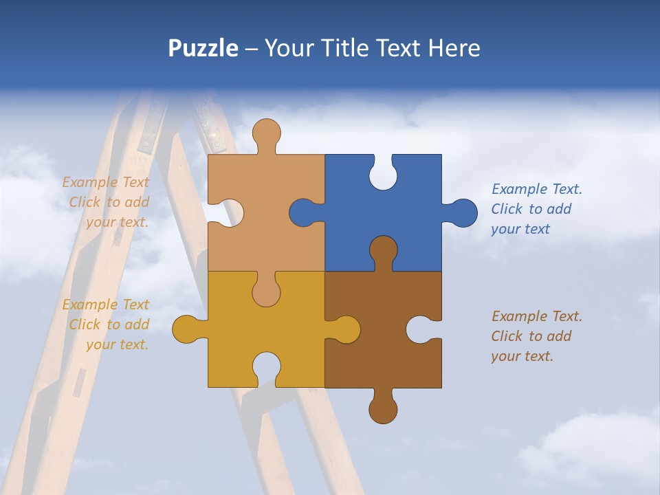 Ladder With Blue Sky PowerPoint Template