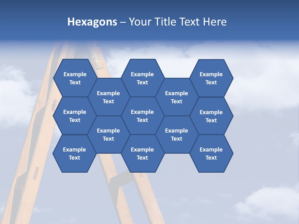 Ladder With Blue Sky PowerPoint Template