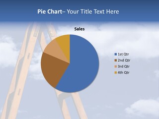 Ladder With Blue Sky PowerPoint Template