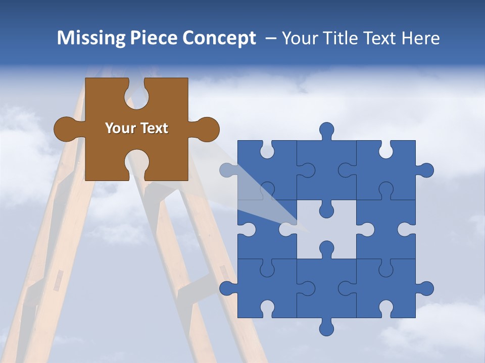 Ladder With Blue Sky PowerPoint Template