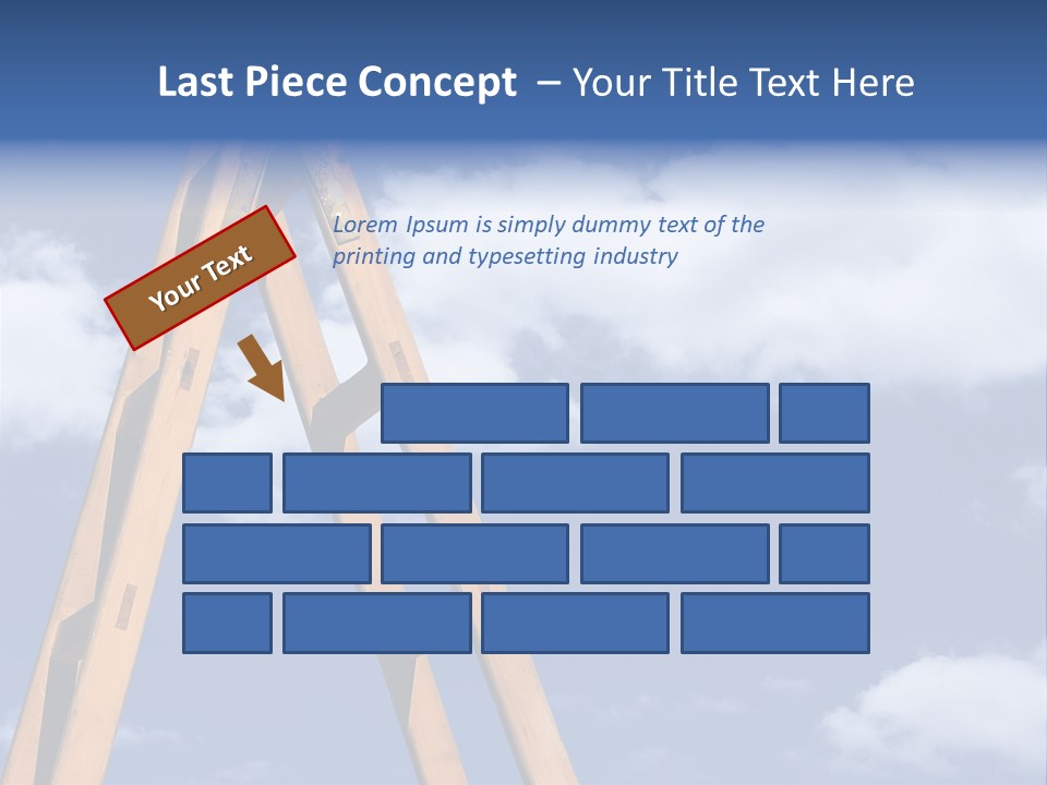 Ladder With Blue Sky PowerPoint Template