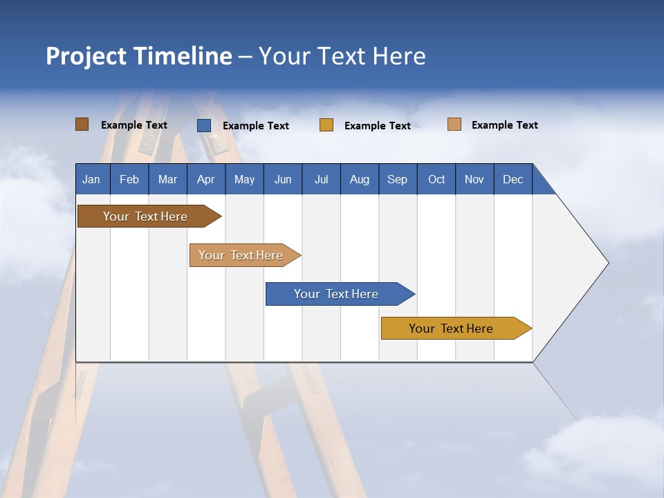Ladder With Blue Sky PowerPoint Template