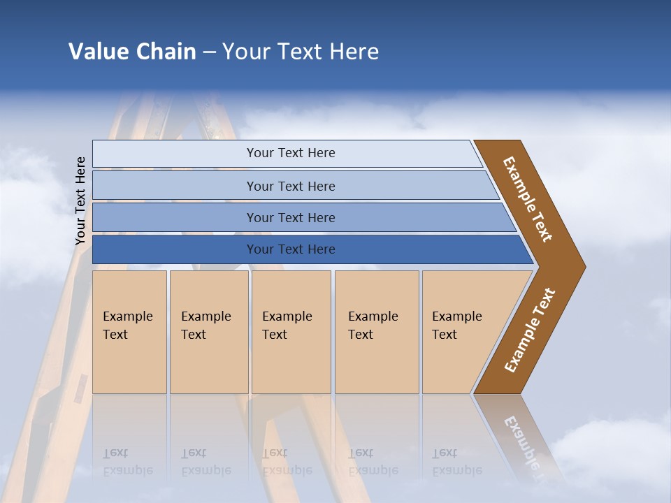 Ladder With Blue Sky PowerPoint Template