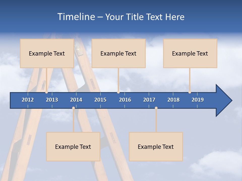 Ladder With Blue Sky PowerPoint Template