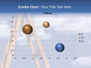 Ladder With Blue Sky PowerPoint Template