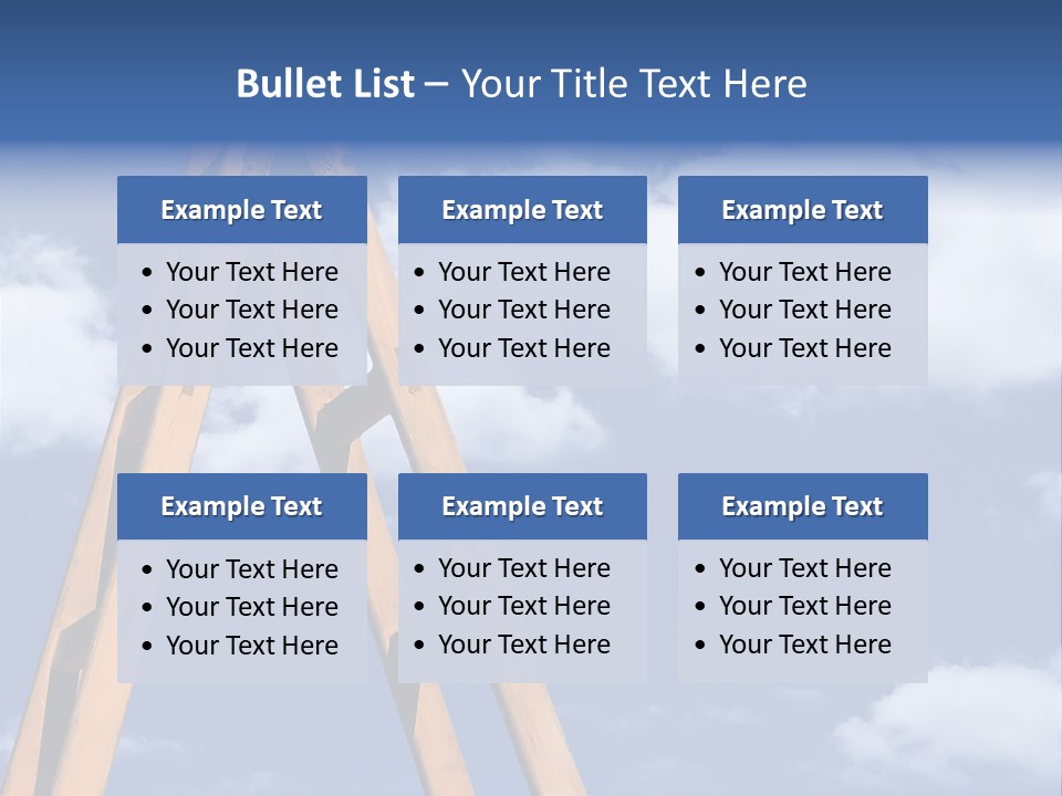 Ladder With Blue Sky PowerPoint Template