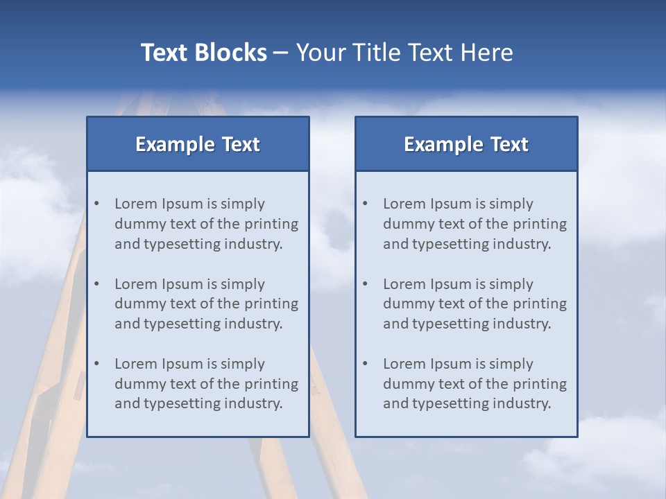 Ladder With Blue Sky PowerPoint Template