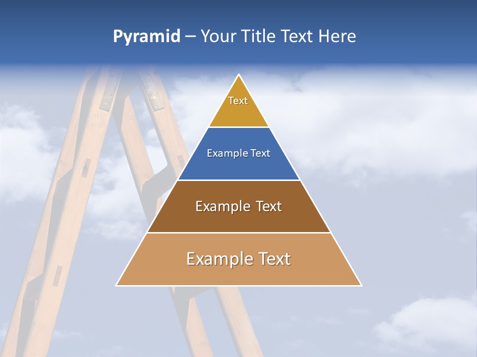 Ladder With Blue Sky PowerPoint Template