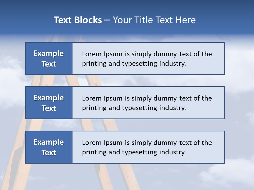 Ladder With Blue Sky PowerPoint Template