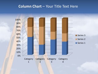 Ladder With Blue Sky PowerPoint Template