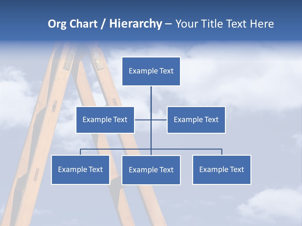 Ladder With Blue Sky PowerPoint Template