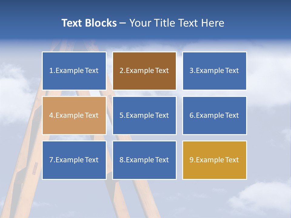Ladder With Blue Sky PowerPoint Template