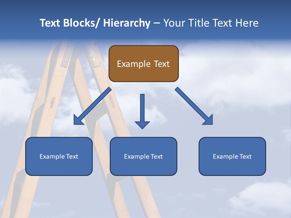 Ladder With Blue Sky PowerPoint Template