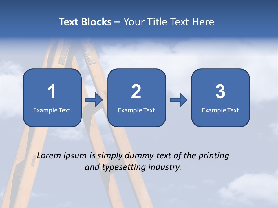 Ladder With Blue Sky PowerPoint Template