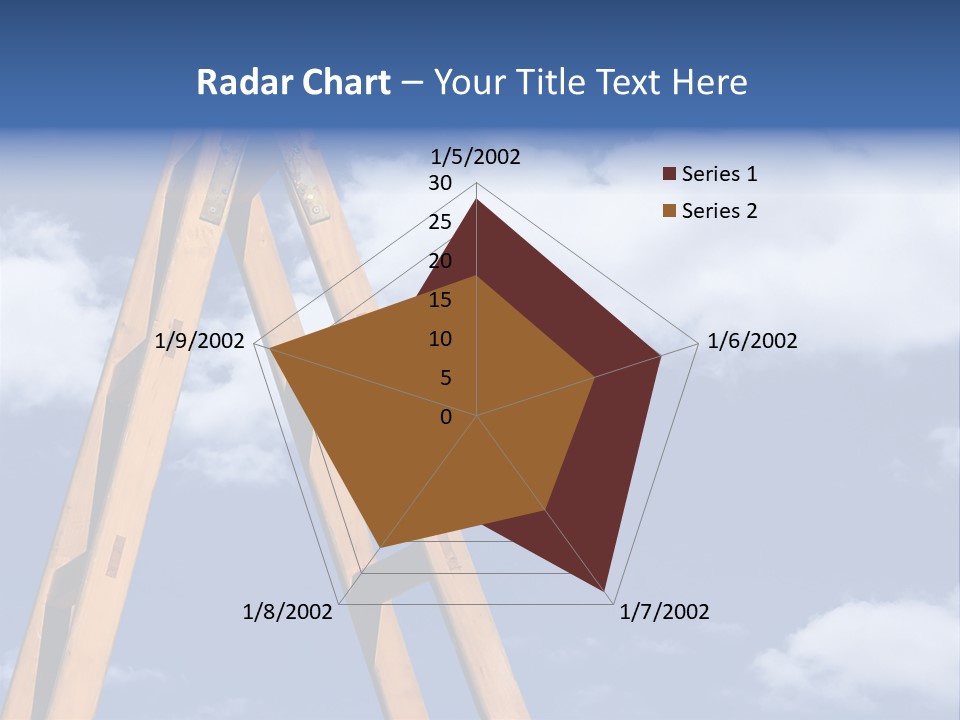 Ladder With Blue Sky PowerPoint Template