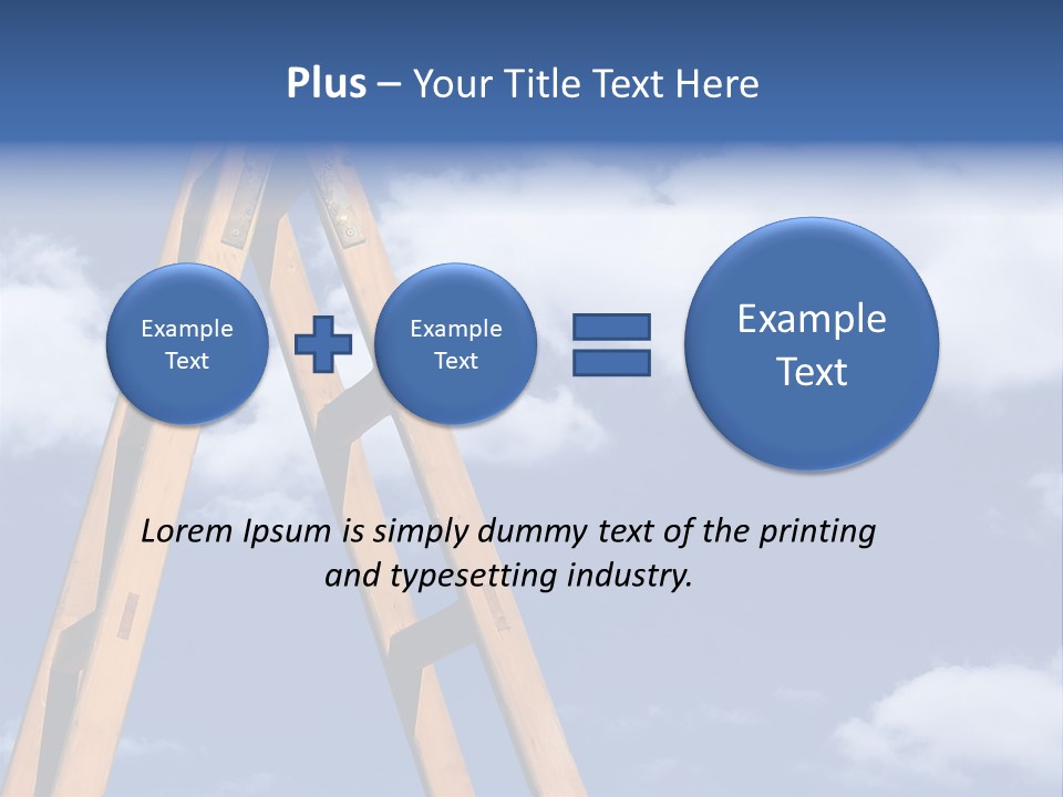 Ladder With Blue Sky PowerPoint Template