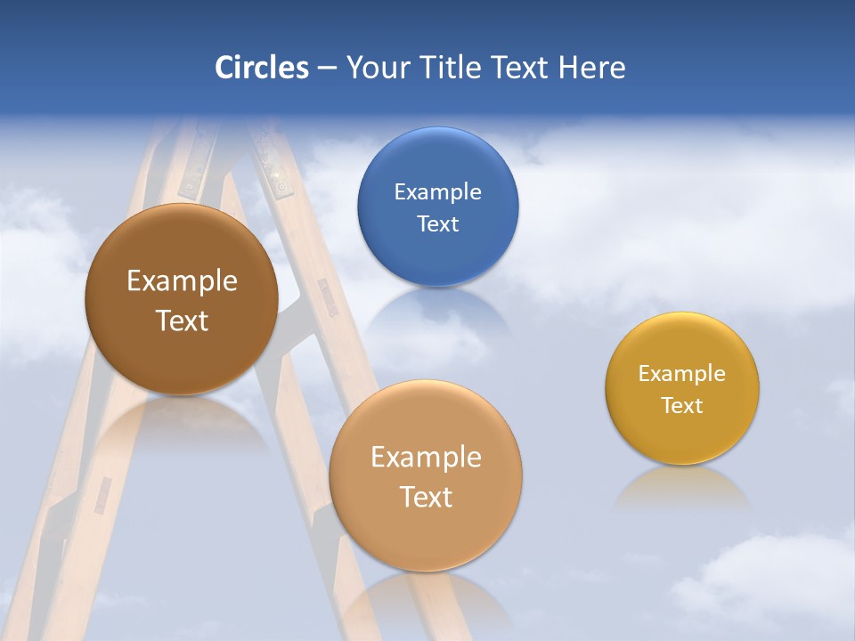 Ladder With Blue Sky PowerPoint Template