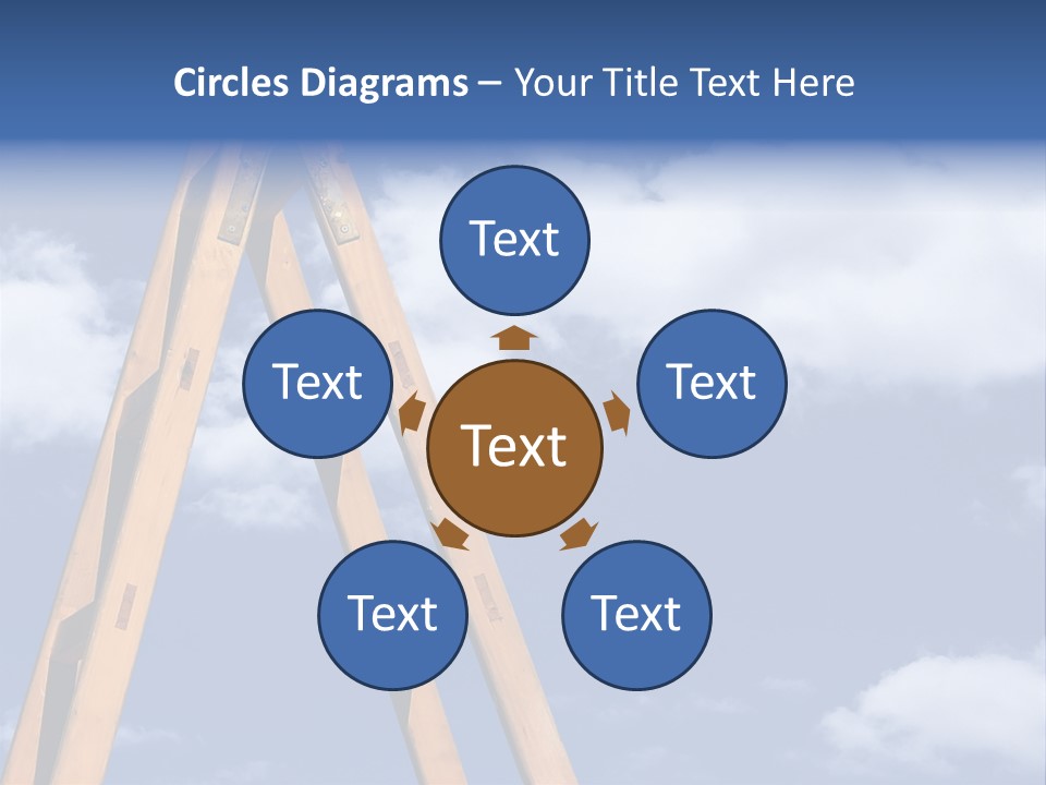 Ladder With Blue Sky PowerPoint Template