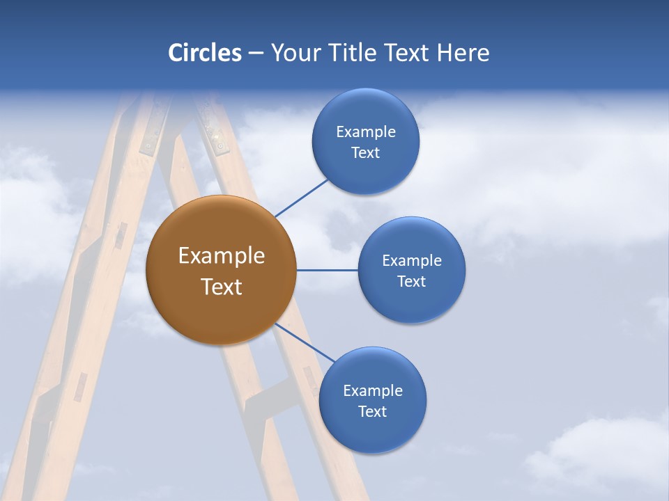 Ladder With Blue Sky PowerPoint Template