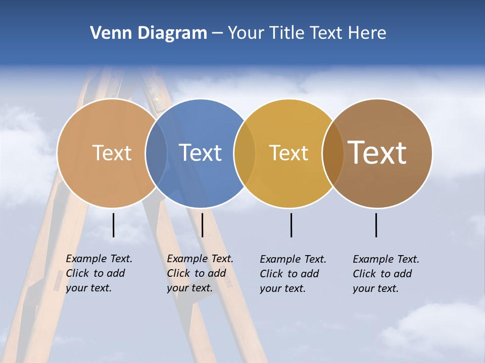 Ladder With Blue Sky PowerPoint Template