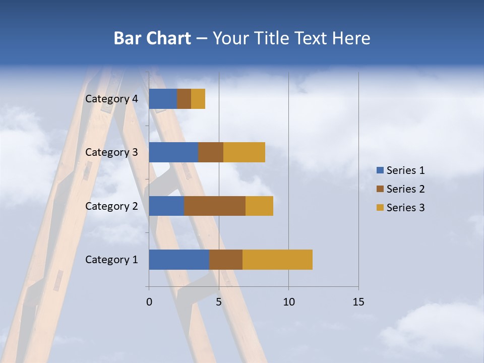 Ladder With Blue Sky PowerPoint Template