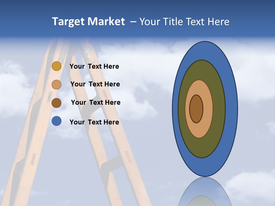 Ladder With Blue Sky PowerPoint Template