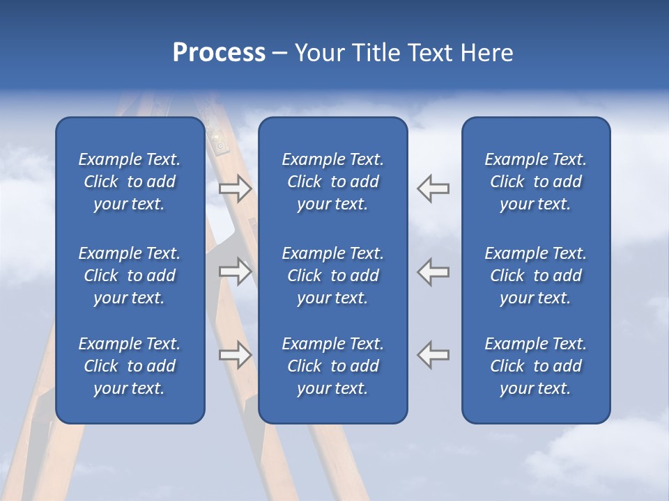 Ladder With Blue Sky PowerPoint Template