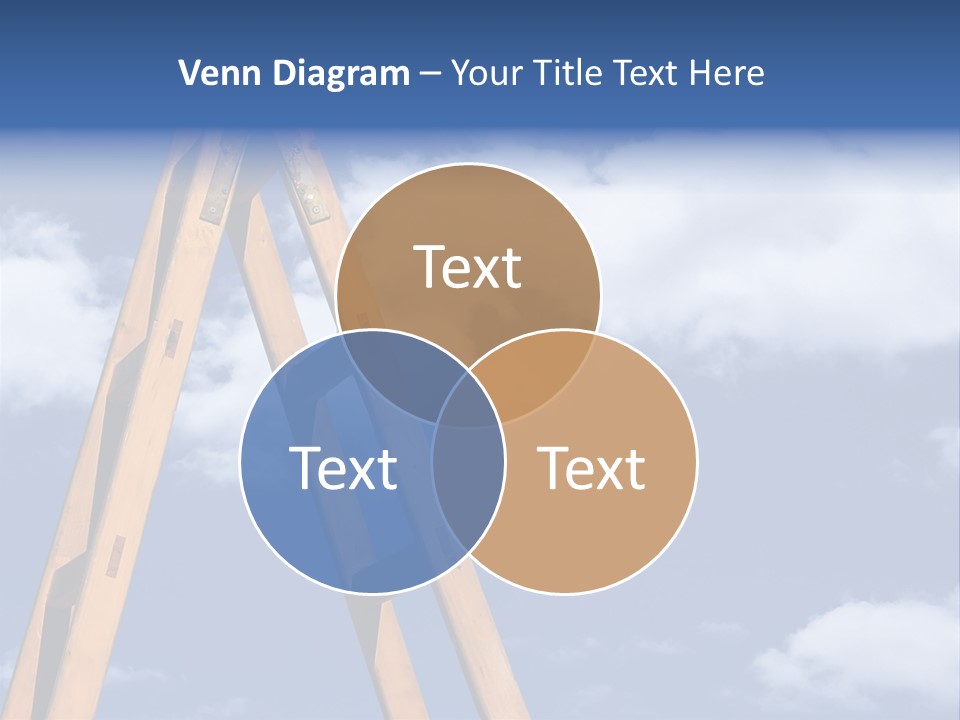 Ladder With Blue Sky PowerPoint Template