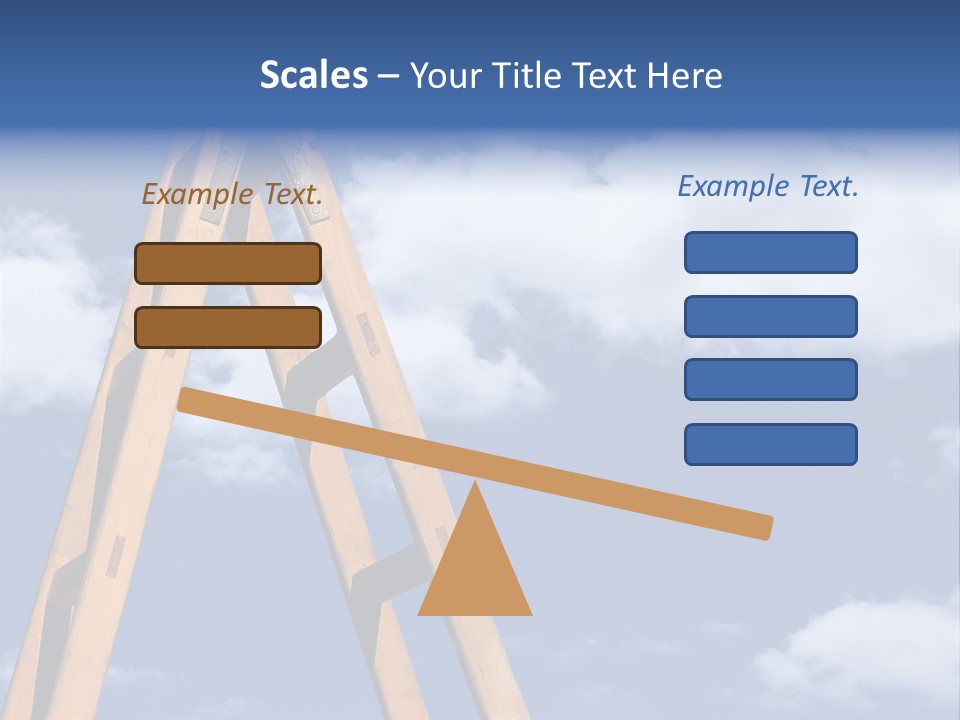 Ladder With Blue Sky PowerPoint Template