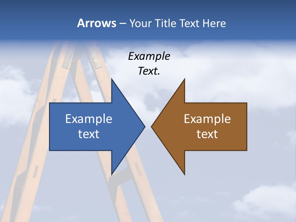 Ladder With Blue Sky PowerPoint Template