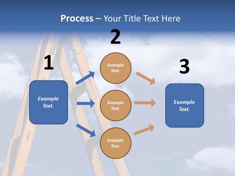 Ladder With Blue Sky PowerPoint Template