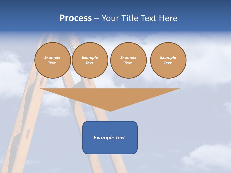 Ladder With Blue Sky PowerPoint Template